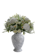 Bouquet Rose, Marguerite et Chrysanthèmes - Couleur Blanc
